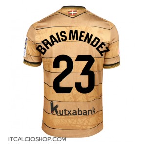 Real Sociedad Brais Mendez #23 Seconda Maglia 2024-25 Manica Corta
